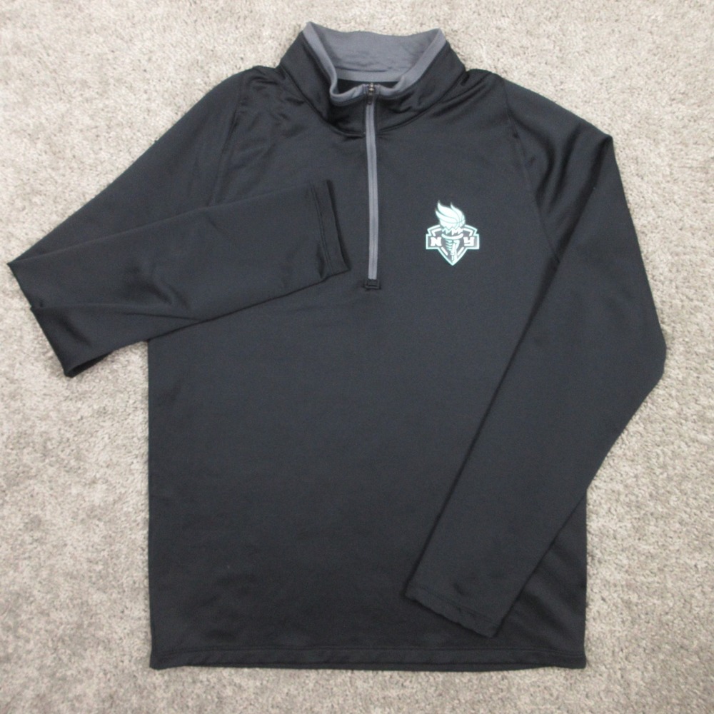 New York Liberty Sweater Mens Small‎ Black Solid Nike Performance Golf Logo WNBA